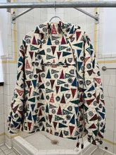 Load image into Gallery viewer, 1990s Armani Collegiate Flag Asymmetric Zip Hooded Anorak - Size L