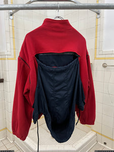 1980s Armani Rib Knit Bomber with Removable Sleeves and Backzip Hood - Size M