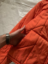 Load image into Gallery viewer, 1990s Armani Cropped Quilted Chevron Iridescent Orange Bomber Jacket - Size L