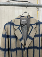 Load image into Gallery viewer, 1990s Armani Checkered Dyed Beige Linen Blazer - XL