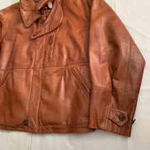 Load image into Gallery viewer, aw1992 Issey Miyake Leather Pillow Neck Flight Jacket with Packable Hood - Size XL