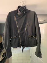 Load image into Gallery viewer, 1990s Armani Faded Grey Cotton Biker Jacket - Size M