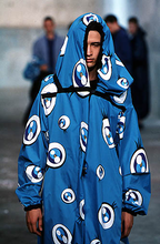 Load image into Gallery viewer, ss2000 Issey Miyake x Takashi Murakami Reversible Nylon Hooded Parachute Coat - Size OS