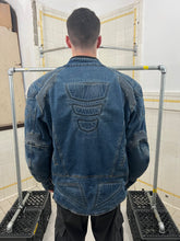 Load image into Gallery viewer, Vintage Padded Denim Moto Jacket - Size L