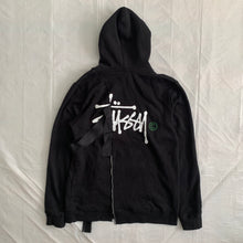 Load image into Gallery viewer, 2015 Kiko Kostadinov x Stussy Split Reconstructed Black Hoodie - Size XL