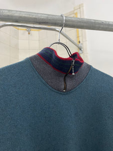 1980s Armani Mockneck Zip Sweater - Size M