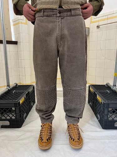 1980s Armani Padded Knee Moto Pants with Hidden Side-Zip Pockets - Size M