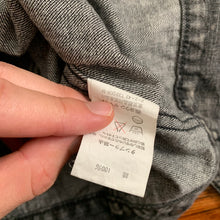 Load image into Gallery viewer, 2000s Yohji Yamamoto Faded Denim Trucker Jacket with Bleach Dipped Sleeve Hems - Size M