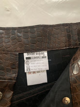 Load image into Gallery viewer, 1990s Dexter Wong Faux Crocodile Skin Pants - Size M