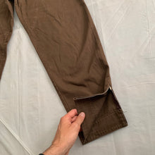 Load image into Gallery viewer, 1980s Katharine Hamnett Brown Cotton Military Trousers with Zipper Hems - Size M