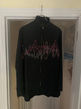 Load image into Gallery viewer, 1990s Yohji Yamamoto Pixelated Soundwave Graphic Zip-up Shirt - Size L