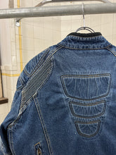 Load image into Gallery viewer, Vintage Padded Denim Moto Jacket - Size M