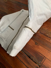 Load image into Gallery viewer, 1980s Issey Miyake White Dual Backzip Heavy Cotton Bomber Jacket with Asymmetric Closure - Size XL
