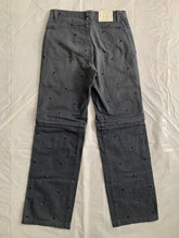 Load image into Gallery viewer, 2000s Lad Musician Gunmetal Modular Zip Offs with Pill Embroidery - Size M