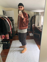 Load image into Gallery viewer, 1990s Armani Object Dyed Bordeaux Blouson with Pink Contrast Pipping - Size XL