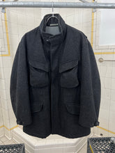 Load image into Gallery viewer, Late 1990s Mandarina Duck Thick Wool M65 Jacket with Grey Nylon Hood - Size L