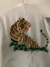 Load image into Gallery viewer, ss1998 Issey Miyake Mesh Blazer with Tiger Sequins - Size S