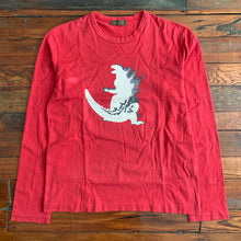 Load image into Gallery viewer, 1990s Yohji Yamamoto Red Godzilla Longsleeve Tee - Size M
