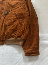 Load image into Gallery viewer, 1990s Armani Burnt Orange Corduroy B-15 Bomber Jacket with Removable Fur Collar and Articulated Shoulder Gusset - Size XL