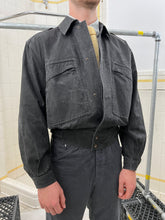 Load image into Gallery viewer, 1980s Armani Cropped Waxed Linen Military Blouson - Size S