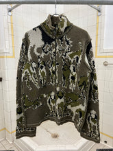 Load image into Gallery viewer, 2000s Griffin Zippered Intarsia Camo Knit Jacket - Size M