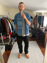 Load image into Gallery viewer, ss1996 Issey Miyake Blue Dyed Striped Shirt - Size XL