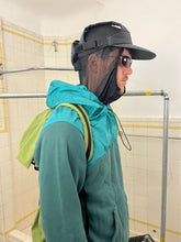 Load image into Gallery viewer, 2000s Final Home Teal Crewneck Sweater with Ripstop Monk Hood - Size M