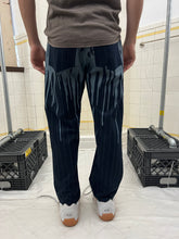 Load image into Gallery viewer, 1990s Dexter Wong Paint Drip Print Pinstripe Trousers - Size L