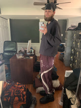 Load image into Gallery viewer, aw2019 Bernhard Willhelm Embroidered Maroon Track Pants - Size M