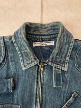 Load image into Gallery viewer, 1980s Katharine Hamnett Washed Denim Cargo Bomber - Size OS