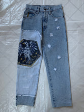 Load image into Gallery viewer, 1990s Armani Eagle Applique Washed Denim - Size XS