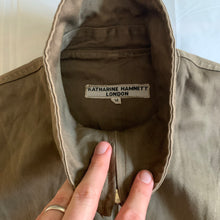 Load image into Gallery viewer, 1980s Katharine Hamnett High Neck Beige Cargo Blouson - Size L