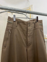 Load image into Gallery viewer, 1980s Katharine Hamnett Twill Khaki Baggy Trousers with Waist Synch and Tapered Cuff - Size L