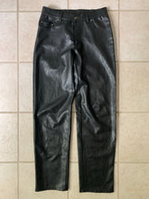 Load image into Gallery viewer, 1990s Dexter Wong Faux Leather Topography Pants - Size S