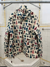 Load image into Gallery viewer, 1990s Armani Collegiate Flag Asymmetric Zip Hooded Anorak - Size L