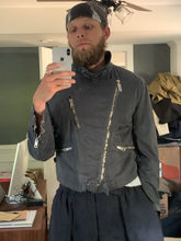 Load image into Gallery viewer, 1990s Armani Faded Grey Cotton Biker Jacket - Size M