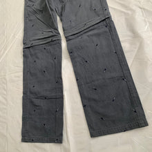 Load image into Gallery viewer, 2000s Lad Musician Gunmetal Modular Zip Offs with Pill Embroidery - Size M