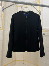 Load image into Gallery viewer, 2000s Mandarina Duck Black Cropped Contemporary Textured Zipper Cardigan - Size XS