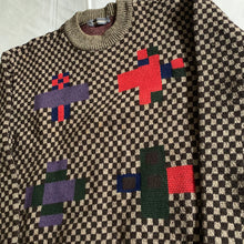 Load image into Gallery viewer, 1980s Issey Miyake Checkered Geometirc Intarsia Sweater - Size M