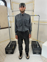 Load image into Gallery viewer, 1980s Katharine Hamnett Grey Silk Military Cargo Shirt - Size OS