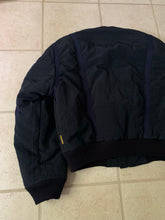 Load image into Gallery viewer, 1990s Armani Textured Nylon Bomber with Blue Contrast Seam Detail - Size XL