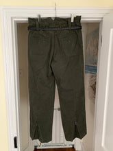 Load image into Gallery viewer, 1990s Armani Olive High Waist Military Trousers with Zipper Hems - Size M