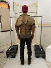 Load image into Gallery viewer, aw1996 Issey Miyake Brown Leather Moto Trousers with Ribbed Knee Panels - Size M