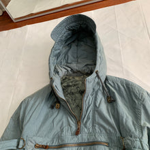 Load image into Gallery viewer, 1990s Armani Faded Olive Hooded Bomber with Modular Kangaroo Pouch - Size L