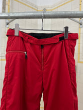 Load image into Gallery viewer, 2000s Armani Red Futuristic Padded Nylon Pants - Size M
