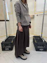 Load image into Gallery viewer, 2000s Mandarina Duck Brown Skirt with Center Pleat and Side Snap Detailing - Size M