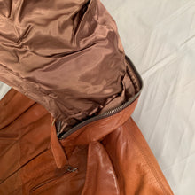 Load image into Gallery viewer, aw1992 Issey Miyake Leather Pillow Neck Flight Jacket with Packable Hood - Size XL