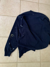 Load image into Gallery viewer, ss2021 Per Gotesson Slashed Vintage Paint Splattered Crewneck with Vintage Jewelry - Size S/M