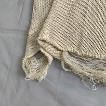 Load image into Gallery viewer, 1990s Yohji Yamamoto Destroyed Cream Knitted Sweater - Size M