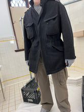 Load image into Gallery viewer, Late 1990s Mandarina Duck Thick Wool M65 Jacket with Black Nylon Hood - Size L